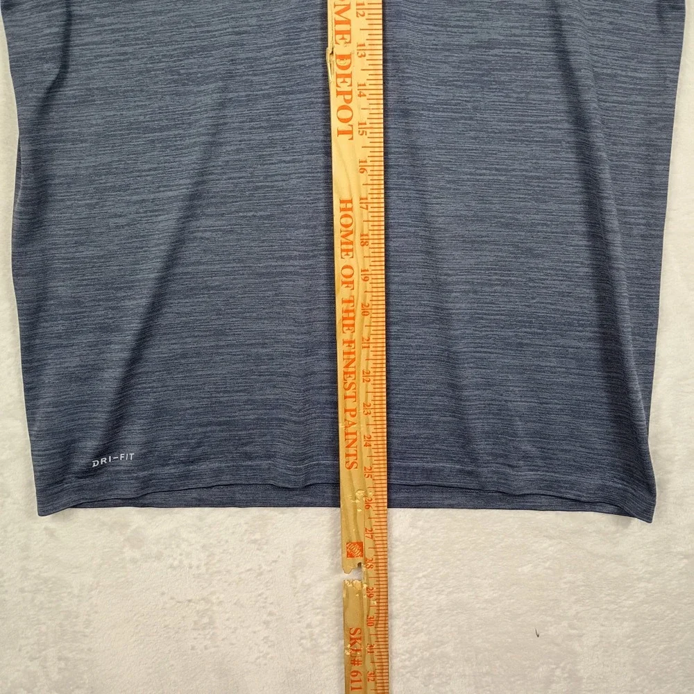 Nike‎ Dri-FIT Mens Quarter Zip Pullover Heathered Blue Grey Performance Top M